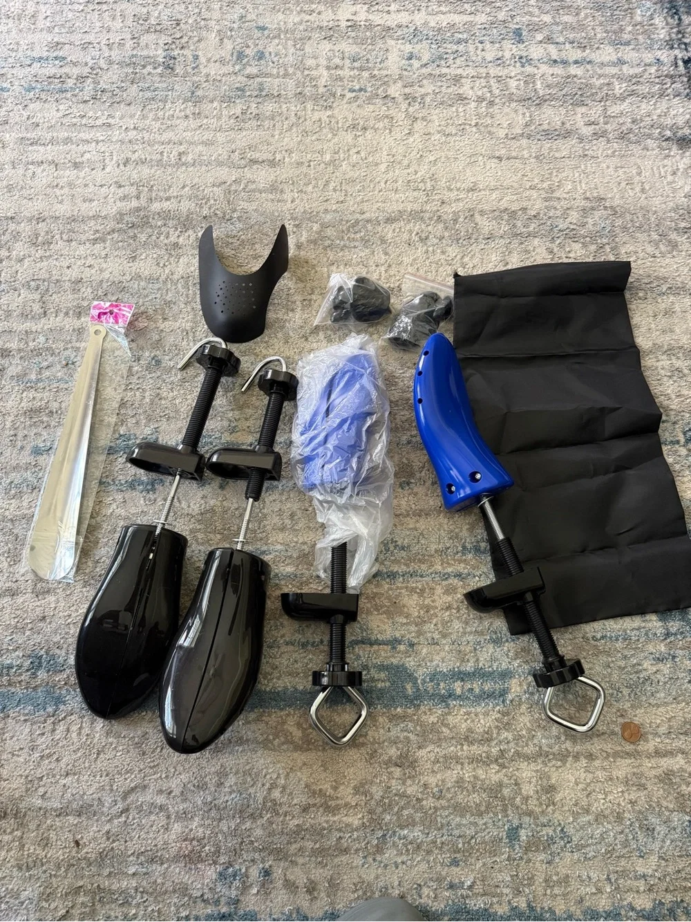 New shoe horn and  Shoe Trees with Clamps - Adjustable Shoe Stretchers